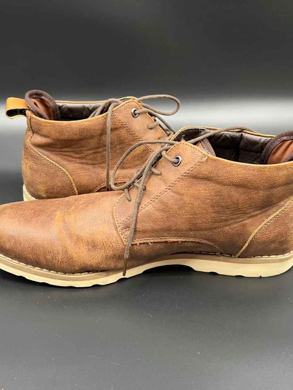 Madden by Steve Madden Men's Bulit Chukka Ankle Boots Size 12M Brown Lace up